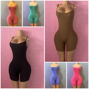Ribbed Bodycon Romper
