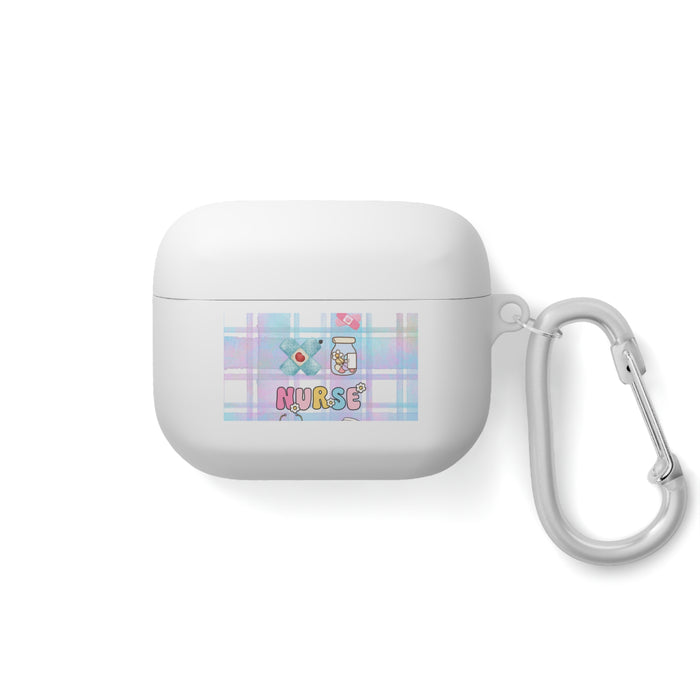 Nurse AirPods Case Cover, Cute Nurse Gift, Trendy AirPods Pro Cover, Nurse Accessories, Pastel Plaid Design