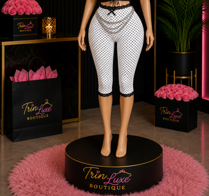 Polka Dot Capri (White)