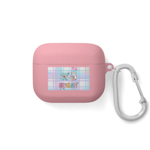 Nurse AirPods Case Cover, Cute Nurse Gift, Trendy AirPods Pro Cover, Nurse Accessories, Pastel Plaid Design
