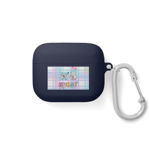 Nurse AirPods Case Cover, Cute Nurse Gift, Trendy AirPods Pro Cover, Nurse Accessories, Pastel Plaid Design