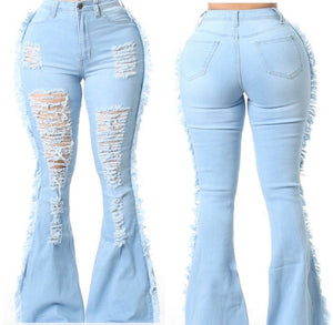 Distressed High Waisted