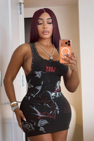 Raw Mini Dress