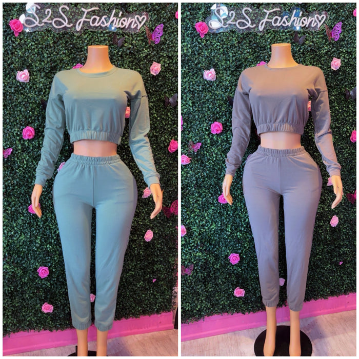 Crop Jogger Set